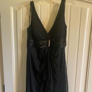 Jump Apparel Juniors Party Dress with Rhinestone and Satin Bodice Wrap